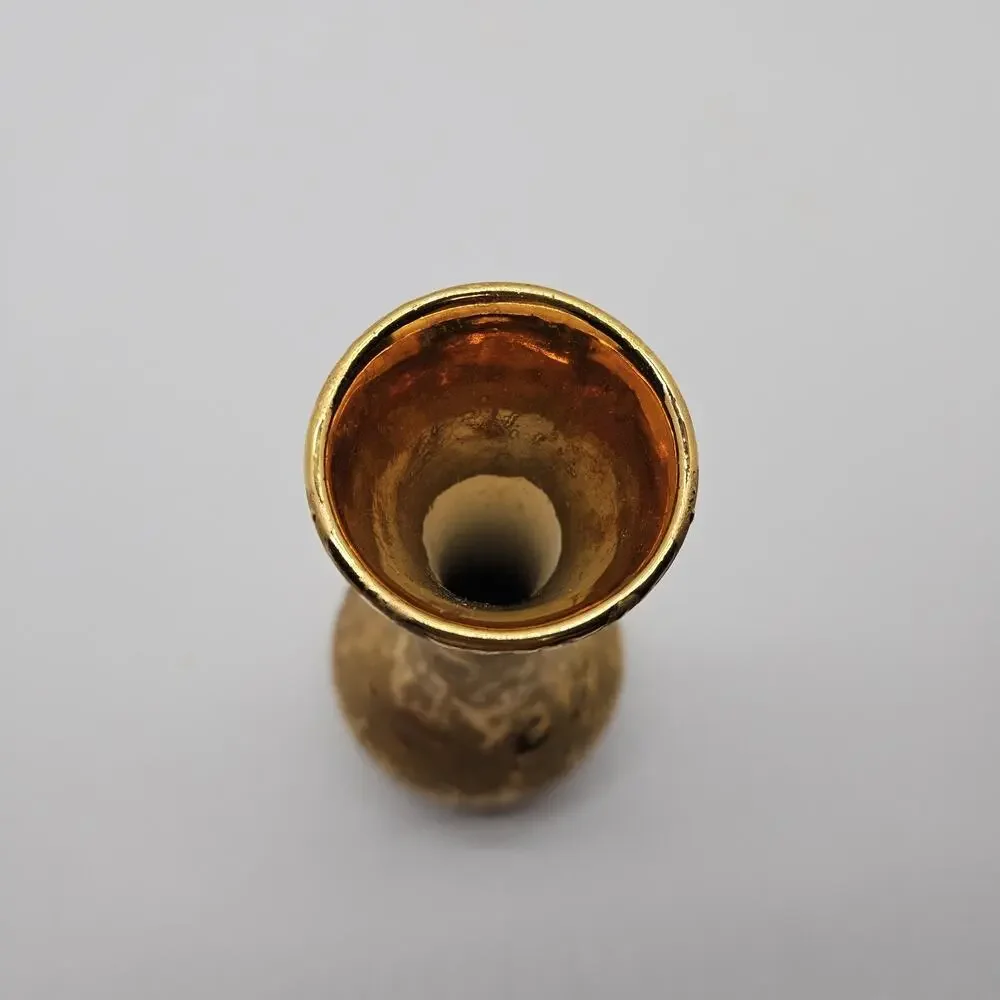 Dixon Art Studio Weeping Gold Budvase Ceramic 22k Gold Painted